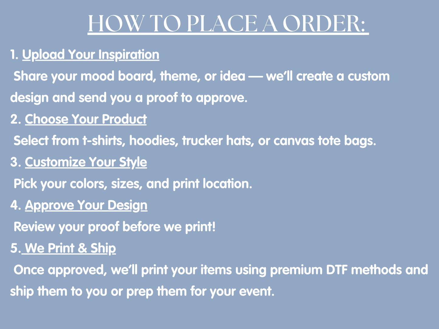 Order a proof FIRST before ordering! Let us create a custom Bachelorette design for you
