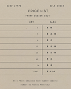 Choose Your Custom Design- FRONT DESIGN ONLY