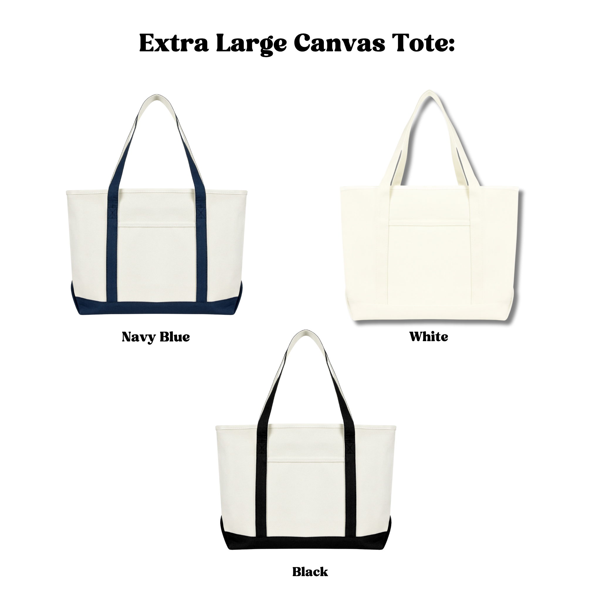 Extra Large Custom Canvas Tote