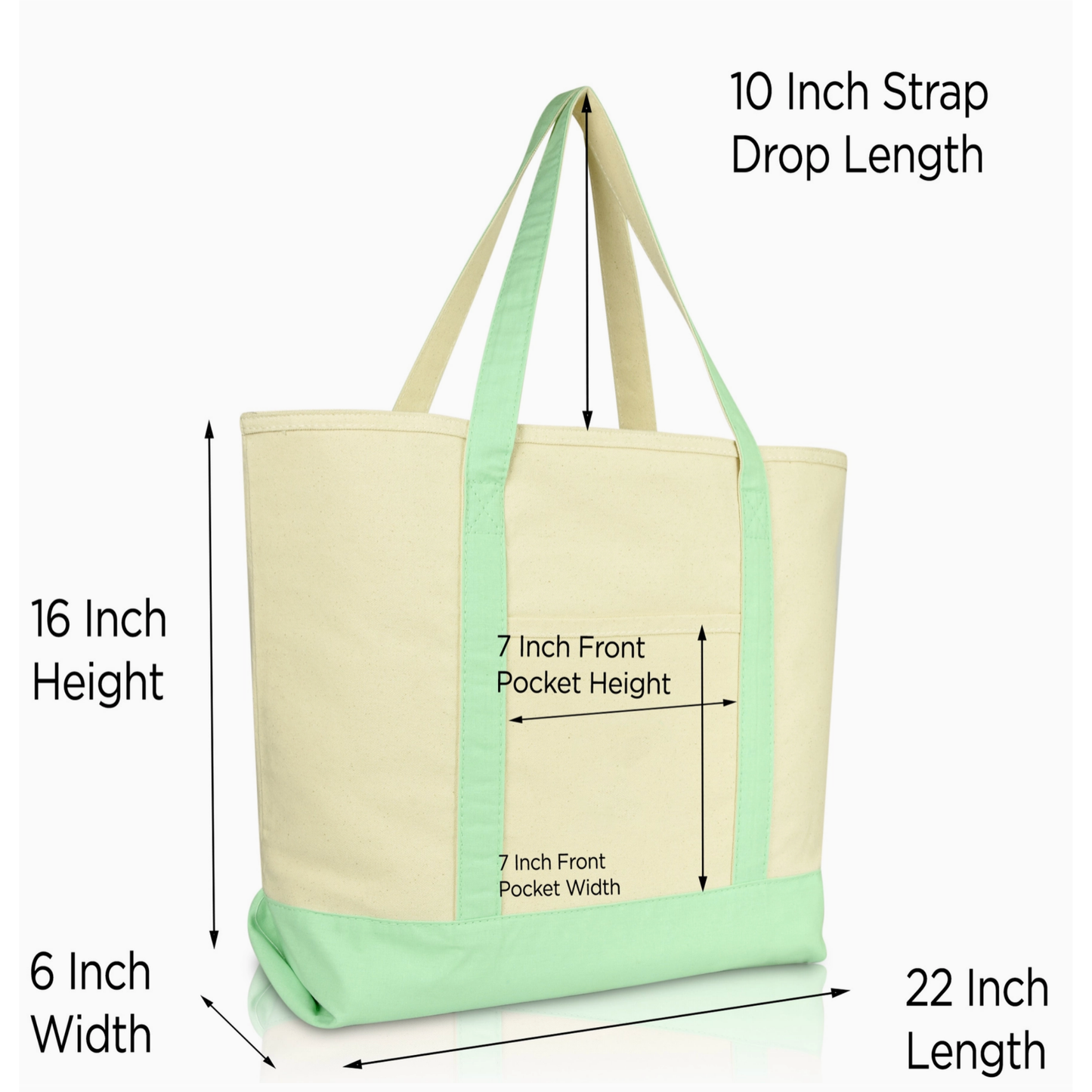 Large Custom Cotton Canvas Tote