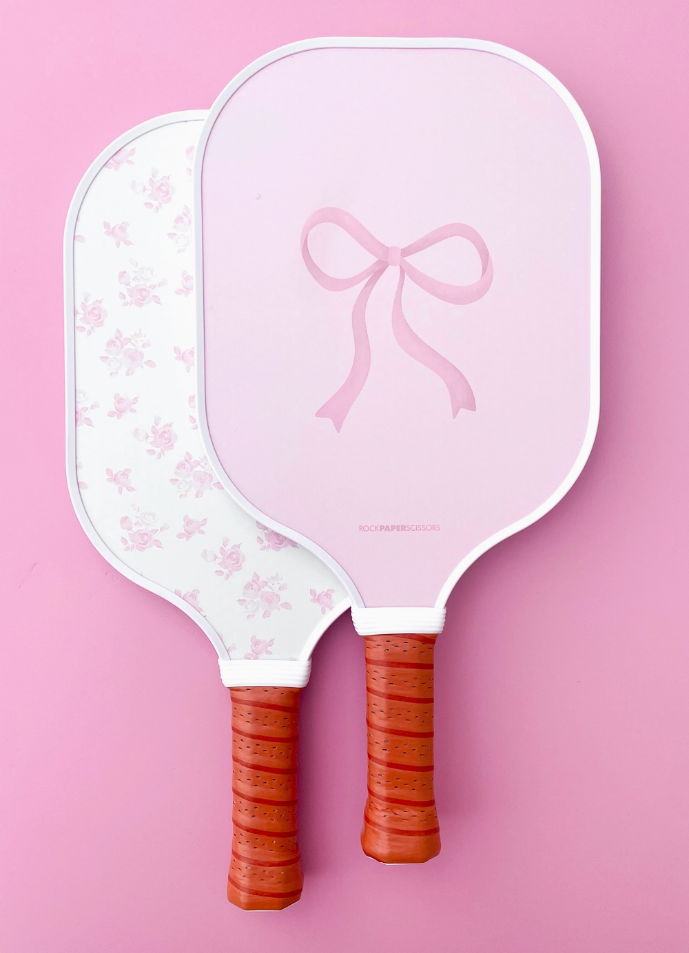 Coquette Pink Bow Floral Pickleball Paddle