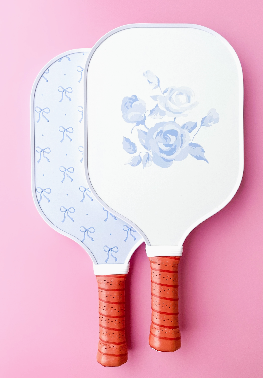 Coquette Blue Bow Floral Pickleball Paddle