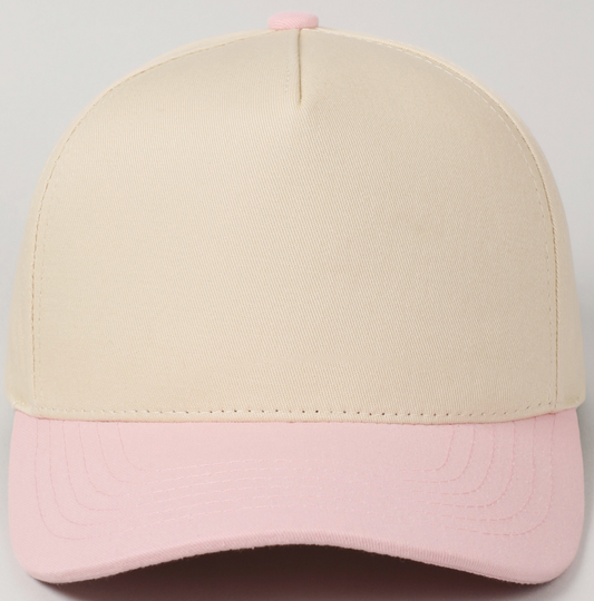 Upload Your Own Design- Two Tone Canvas Cotton Baseball Cap