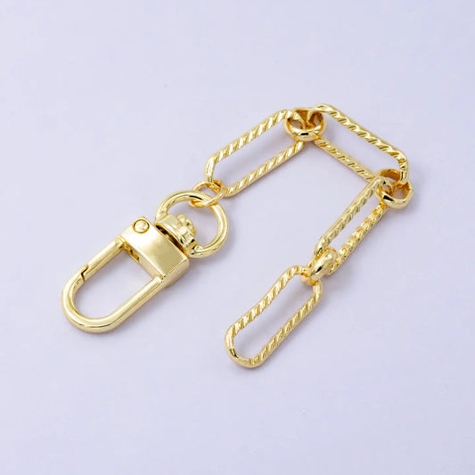 Bag Charm Chunky Cable Link